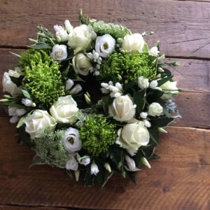 White and Green Wreath
