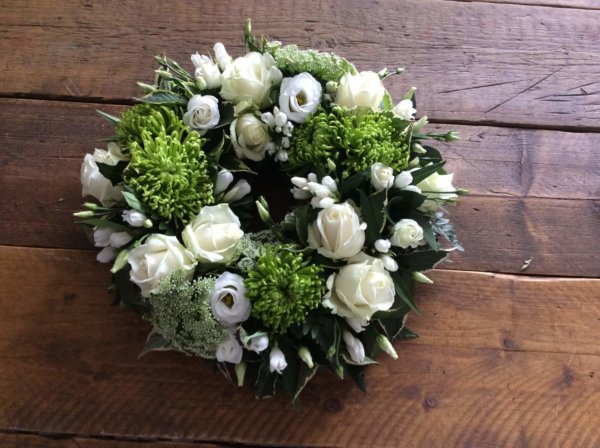 White and Green Wreath
