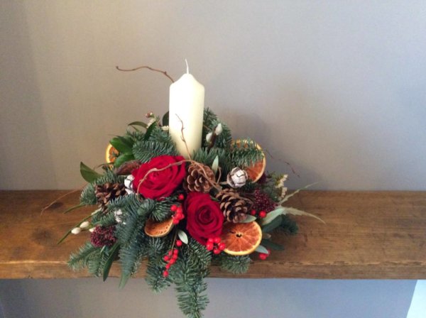 Christmas Table Posy Arrangement
