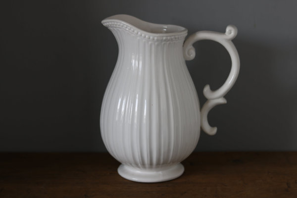 White Ribbed Jug