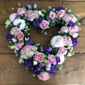 Pink and Purple Open Heart