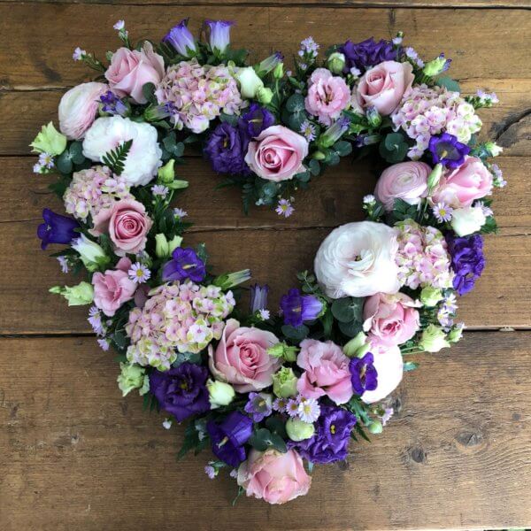 Pink and Purple Open Heart